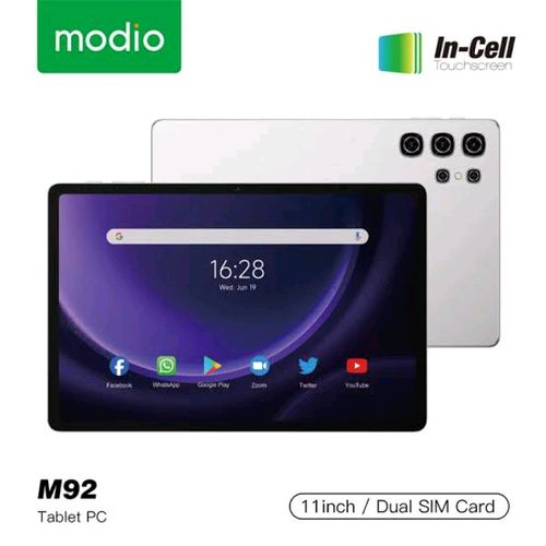 Modio M92 5G Android Tablet, 11" Inches Display, 16GB RAM + 1TB, Dual SIM, 10000mAh With Keyboard &amp; Stylus Pen