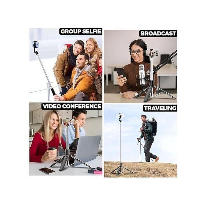R1-L Selfie Stick Tripod 67 Inch Long with Bluetooth Remote